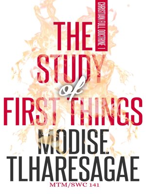 cover image of The Study of First Things